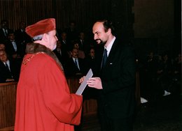 Docentská promoce v Karolinu s rektorem Paloušem (1992)